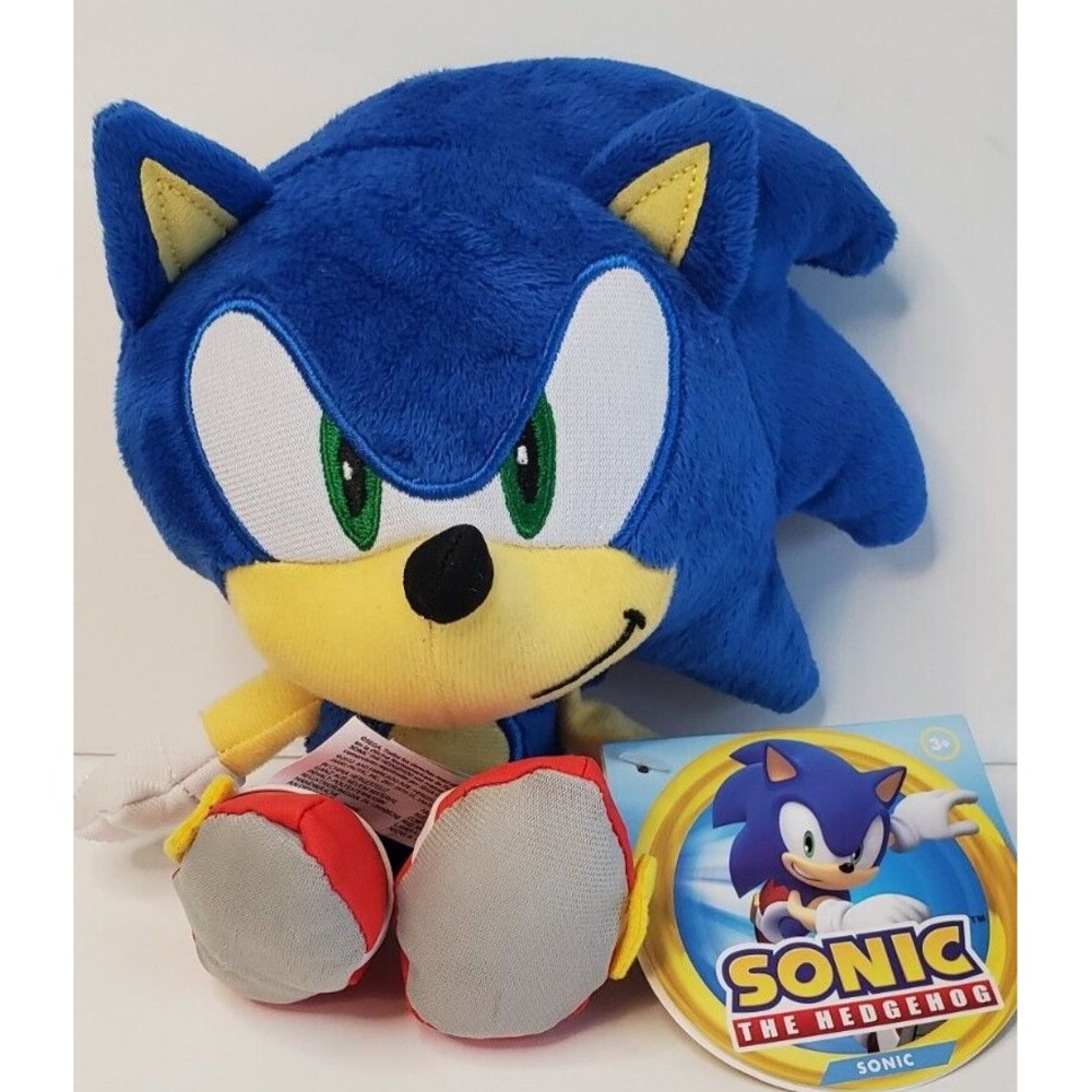 Sega Sonic Hedgehog Plush 30th Anniversary Jakks Pacific Toy Stuffed 9" 2022 NWT